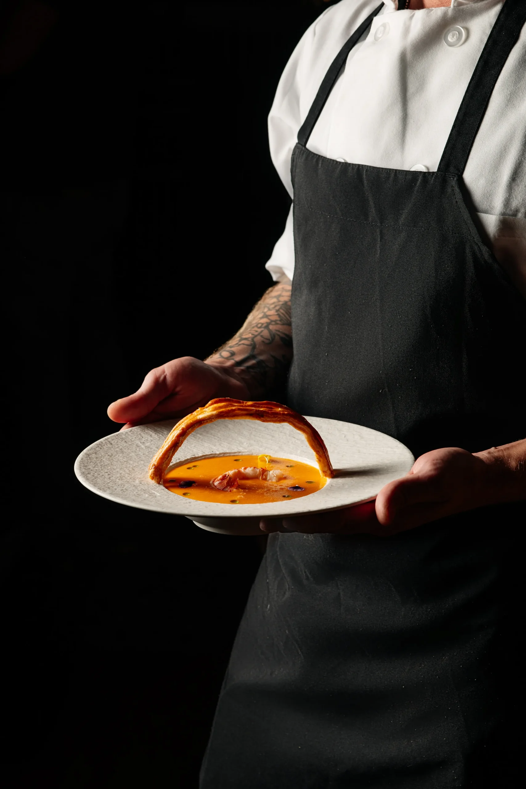 Cream soup at Terra Brooklyn restaurant